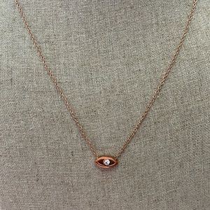 Stainless Steel Evil Eye Necklace.